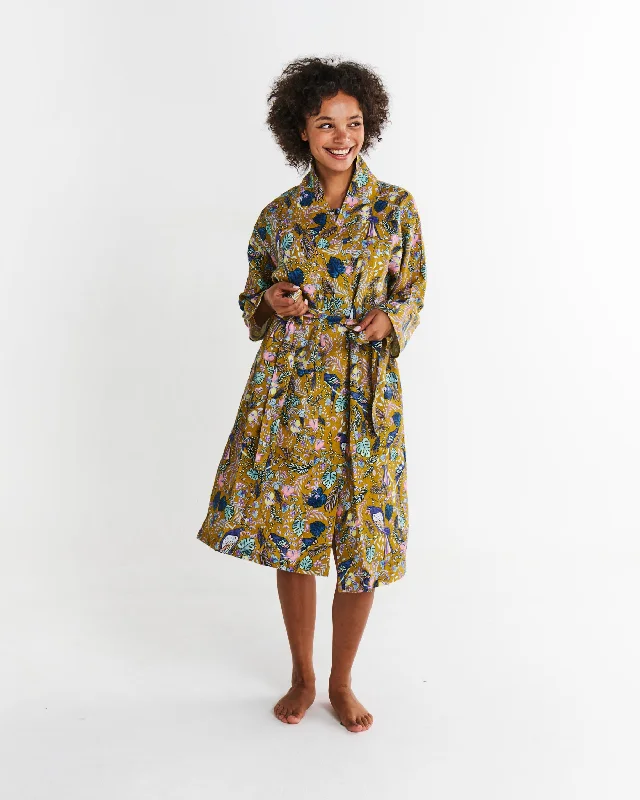 Weekend Bargains to Celebrate Birds Of Paradise Linen Robe