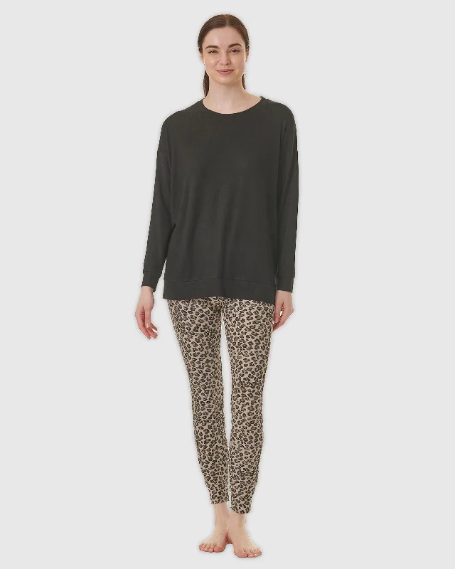 Great Bargain Black Leopard Westerly PJ Set