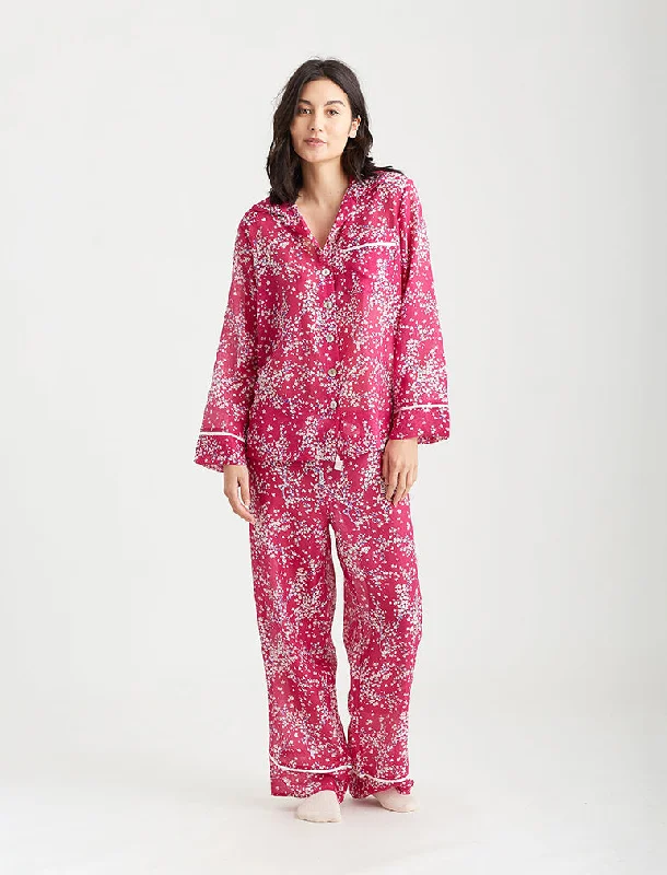 Weekend Offers That Impress Cheri Blossom Full Length PJ Set