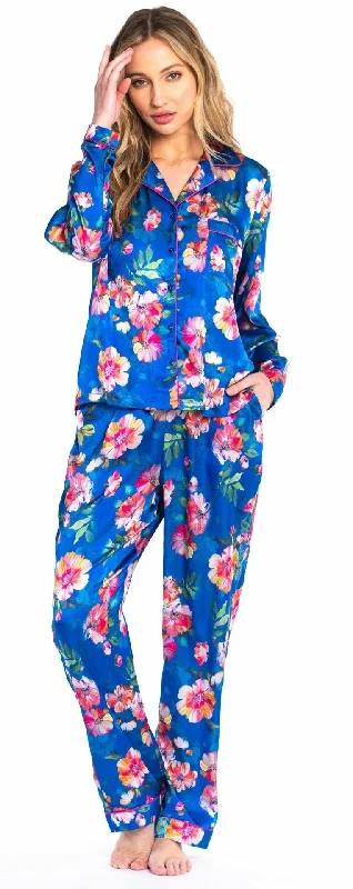 Weekend Offers That Excite Cobalt Floral Pajama Set