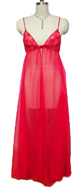 Weekend Bargains Await You *VINTAGE BEAUTIFUL VINTAGE FREDERICK'S OF HOLLYWOOD LIPSTICK RED SHEER NIGHTGOWN Weekend Bargains Await You *VINTAGE BEAUTIFUL VINTAGE FREDERICK'S OF HOLLYWOOD LIPSTICK RED SHEER NIGHTGOWN