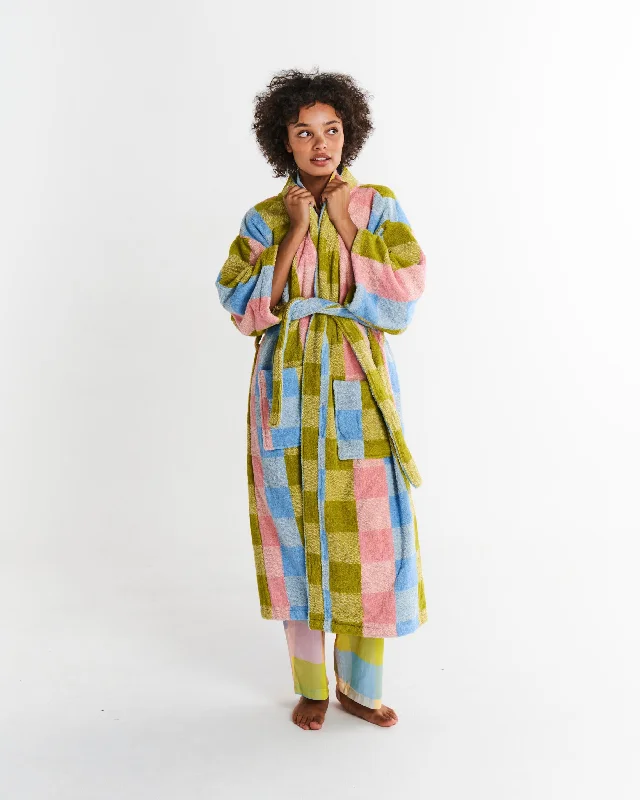 Weekend Offers That Shine Corfu Tartan Terry Bath Robe
