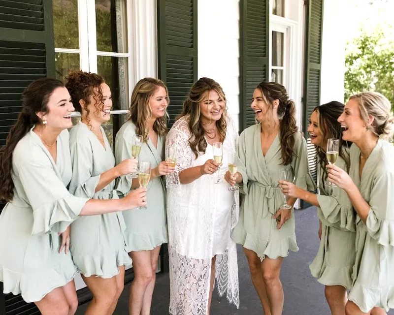 Take Advantage Cotton Ruffle Bridesmaid Robes