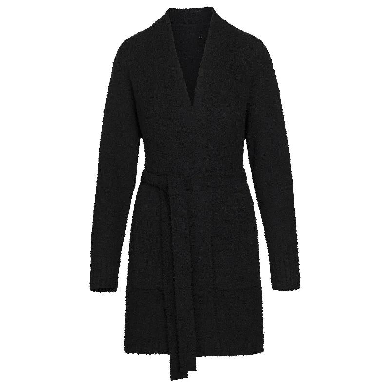 Price Drop COZY KNIT SHORT ROBE | ONYX