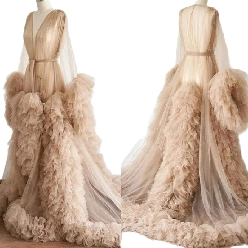 Online Exclusive Custom Ruffled Boudoir Dressing Gown All Sizes/Colors