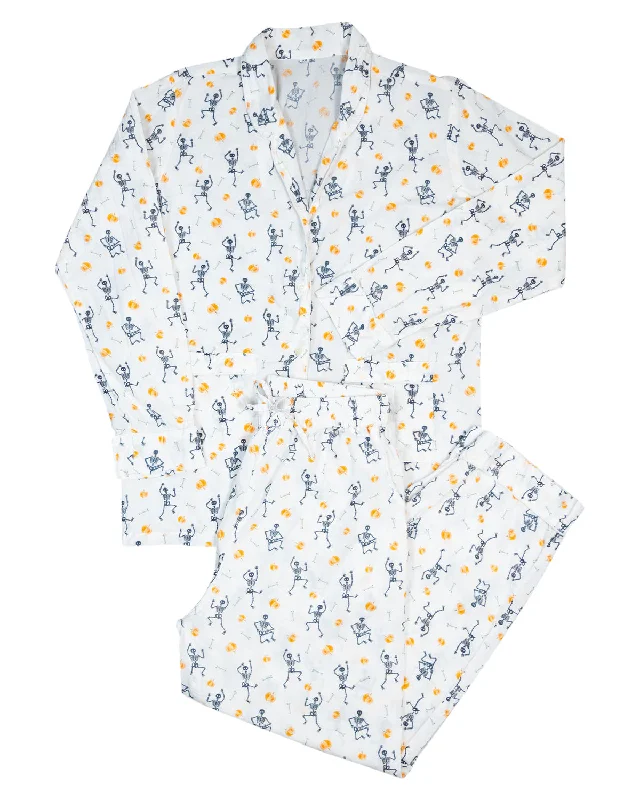 Exclusive Deal Dancing Skeleton Button Down Pajamas for Adult-FINAL SALE