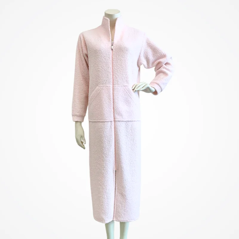 Weekend Offers That Amaze Diamond Tea Poodle Knit Zip Robe Pink