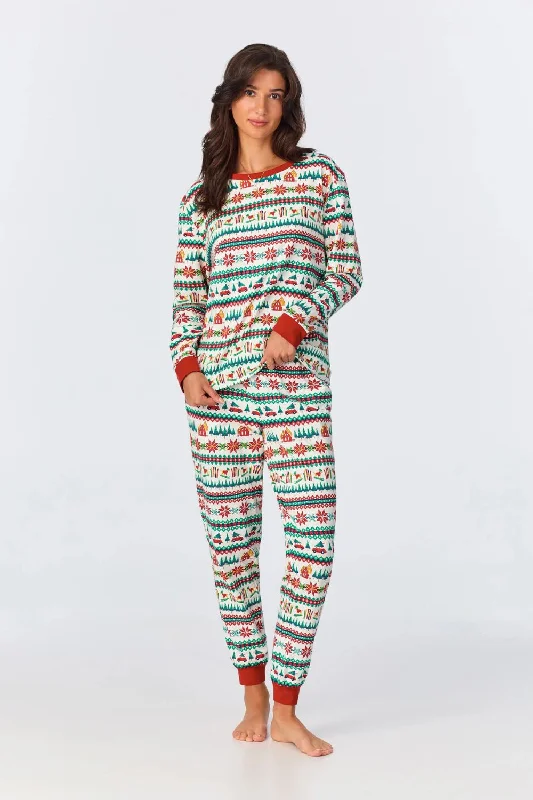 Today's Deal Festive Fairisle Long Sleeve Jogger Set