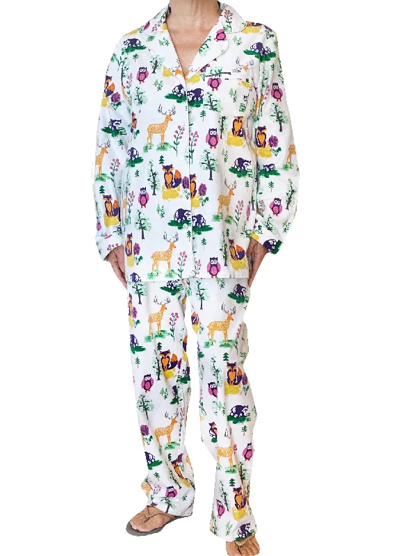 Deal Alert Forest Animal Flannel Pajama Set