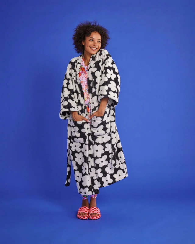 Weekend Deals to Make You Happy Flower Face Terry Bath Robe