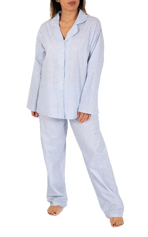 Weekend Savings Extravaganza French Country 100% Cotton Pyjama with Long Sleeve in Blue FCU344 Weekend Savings Extravaganza French Country 100% Cotton Pyjama with Long Sleeve in Blue FCU344