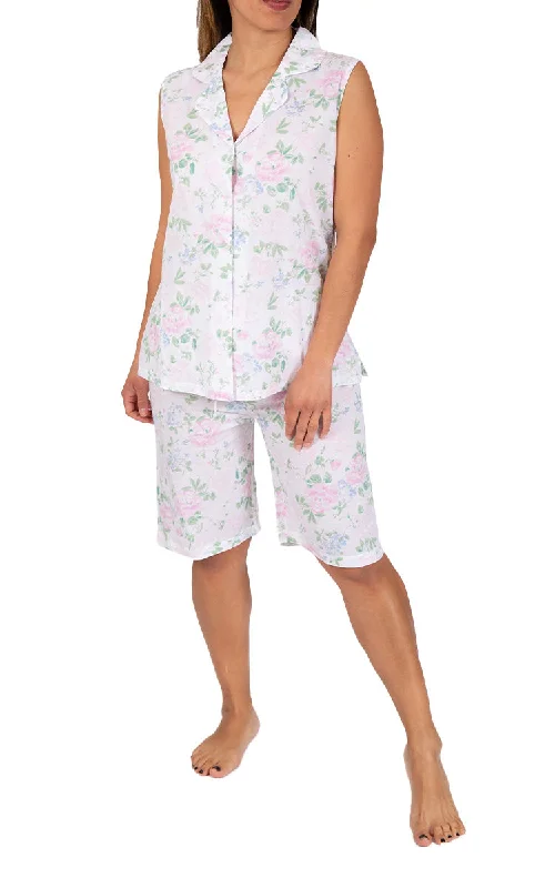 Weekend Savings Fiesta French Country 100% Cotton Pyjama with Short Sleeve in White FCY225