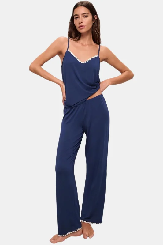 Today Only Frida Cami and Pant Set in Navy/Ivory