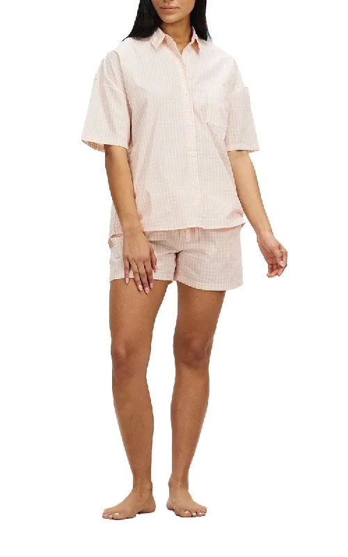 Weekend Offers That Dazzle Gingerlilly 100% Cotton Pyjama with Short Sleeve Top & Boxer in Gingham Freya Weekend Offers That Dazzle Gingerlilly 100% Cotton Pyjama with Short Sleeve Top & Boxer in Gingham Freya