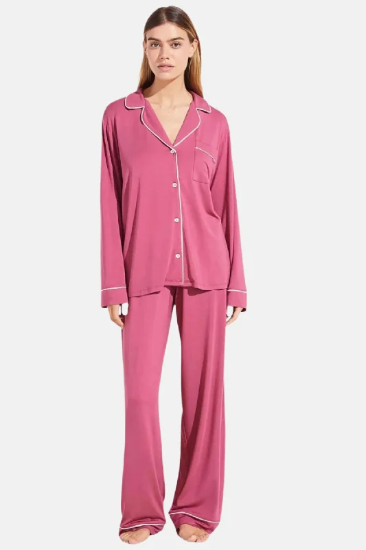 Weekend Discounts You Deserve Gisele Long PJ Set in Raspberry
