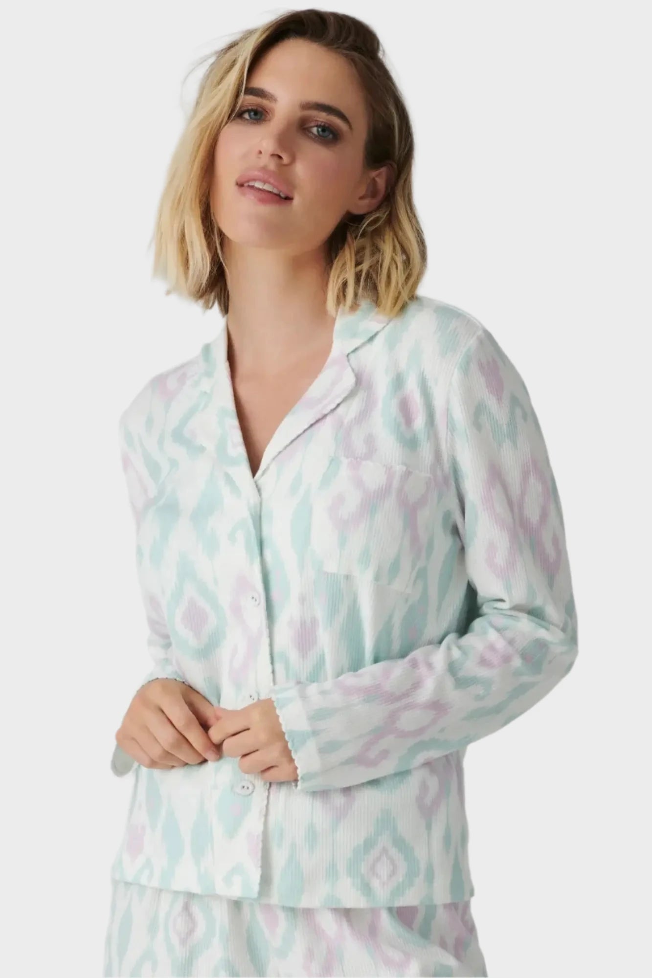 Limited Offer Ikat Watercolor Long Pajama Set