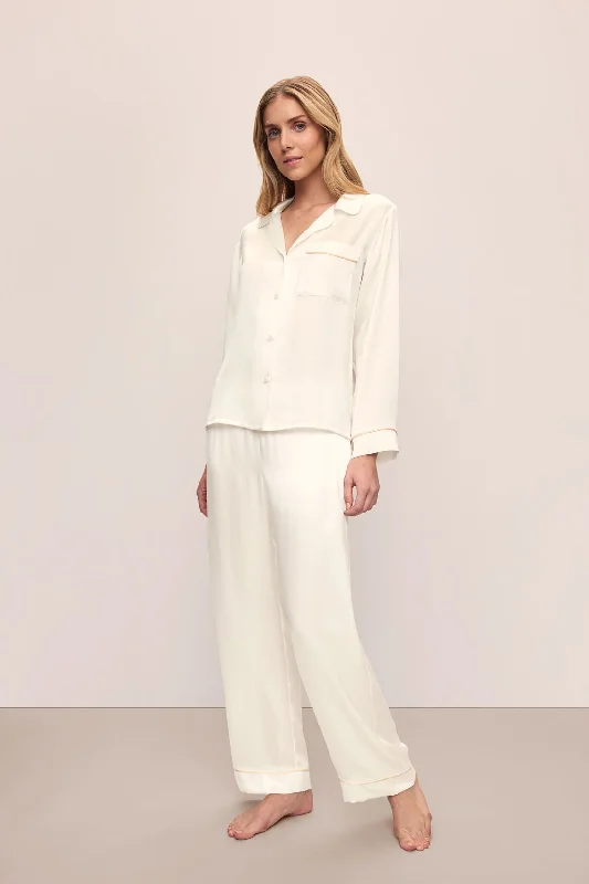 Weekend Deals to Make You Smile Inez Washable Silk Long PJ Set