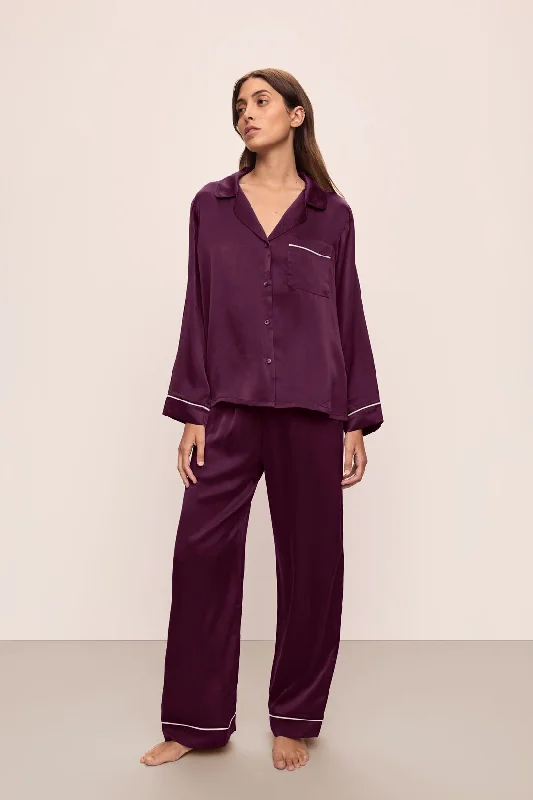 Inez Washable Silk Long PJ Set