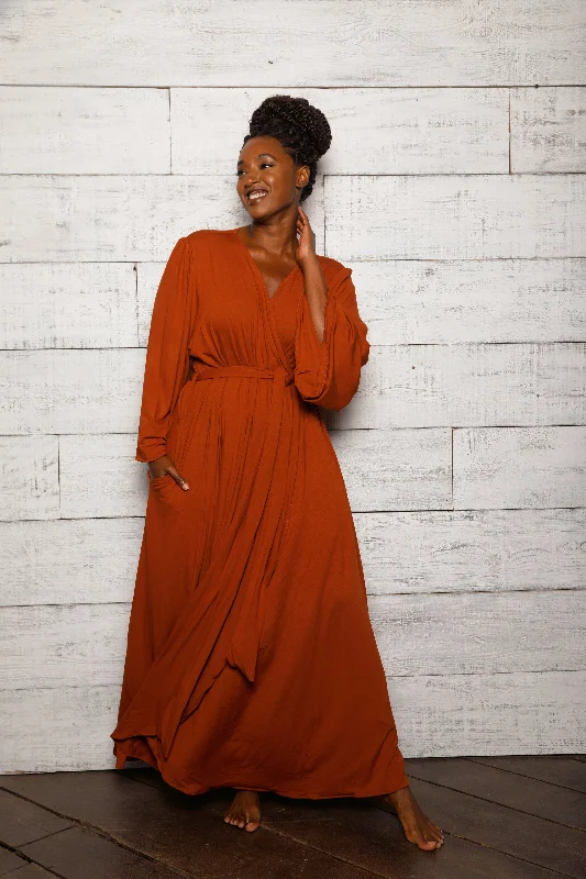 Weekend Special PLUS SIZE NUTMEG ROBE- JIBRI