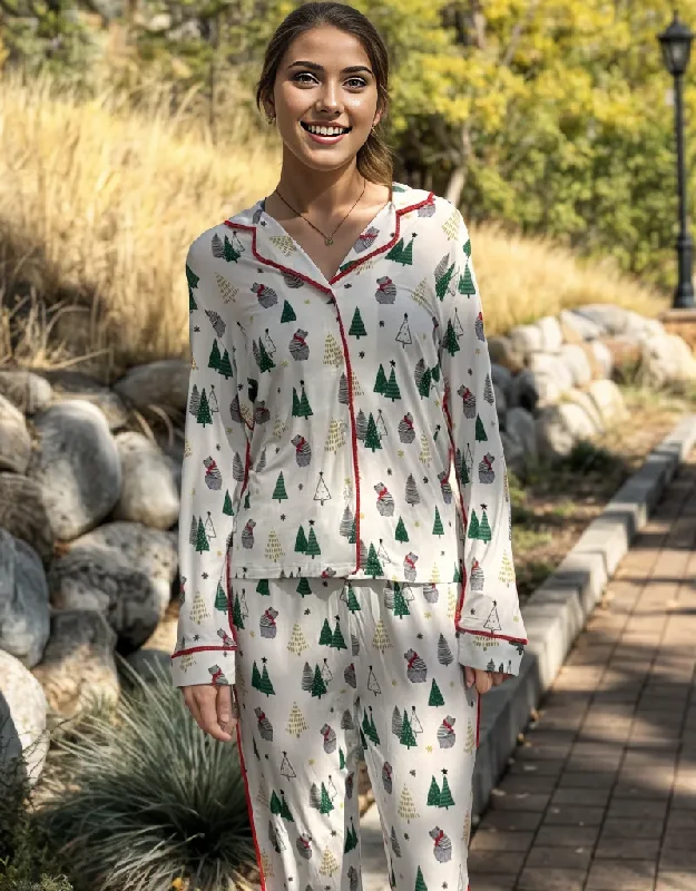 Now or Never Jolene Holiday Long Pj Set