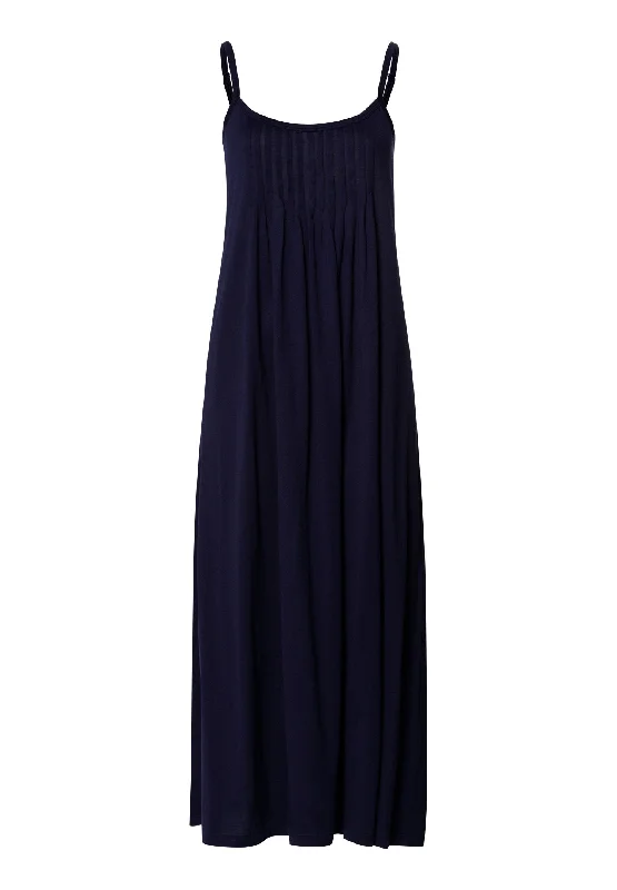 Overstock Clearance Juliet Pleated Cotton Chemise | Evening Blue 77748-2621