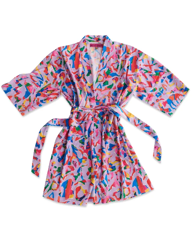 Special Offer Kip&Co x Jenny Kee Opal Oz Pax Lilac Satin Robe
