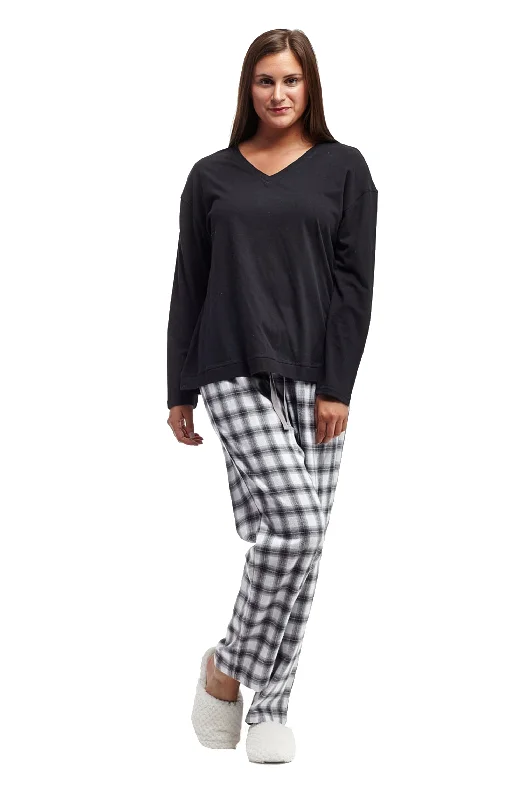 Weekend Discounts Worth Grabbing La Cera Plaid Pajama Set