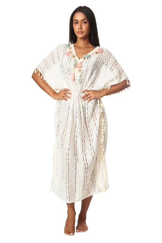 Weekend Specials to Celebrate La Moda Boho Lace Maxi Kaftan Dress