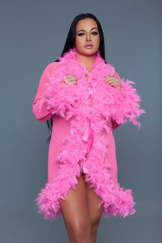 Queen Feather Short Glamour Robe