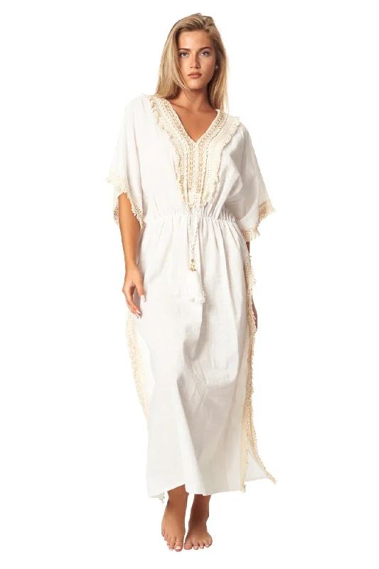 Unwind with Weekend Discounts Megan Coverup Maxi Caftan Dress by La Moda
