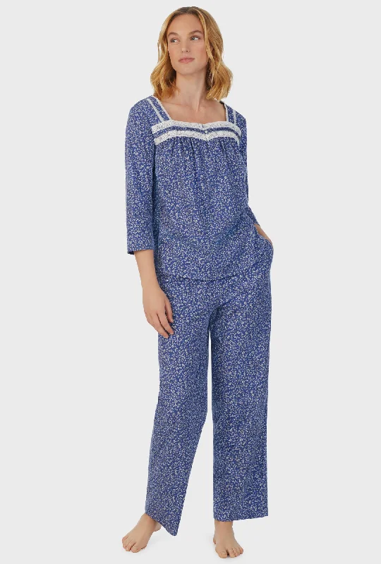 Quick Deals Midnight Blooms Long Pajama Set