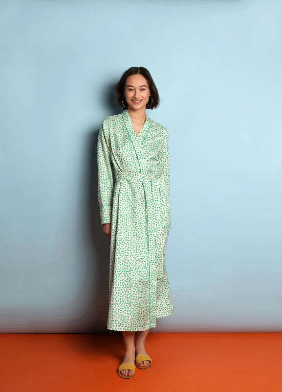 Weekend Shopping Made Better Mulberry Silk Robe - Andaman Green