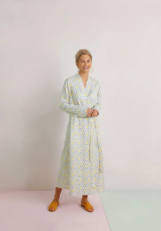 The Best Prices Mulberry Silk Robe - Kochi Blue