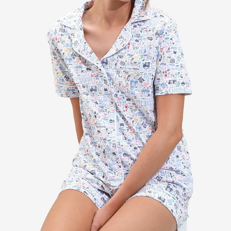 Special Discount Nantucket Women’s Button Front Short Pajama Set