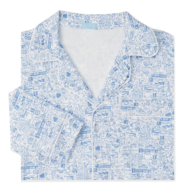 Weekend Discounts to Savor New York City Women’s Button Front Long Pajama Set