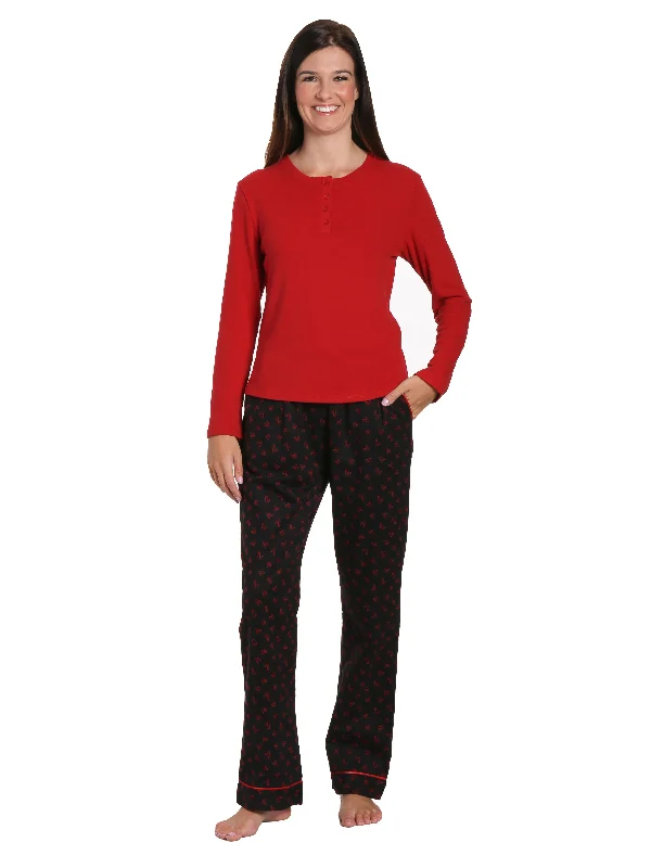 Doodle Hearts Black-Red