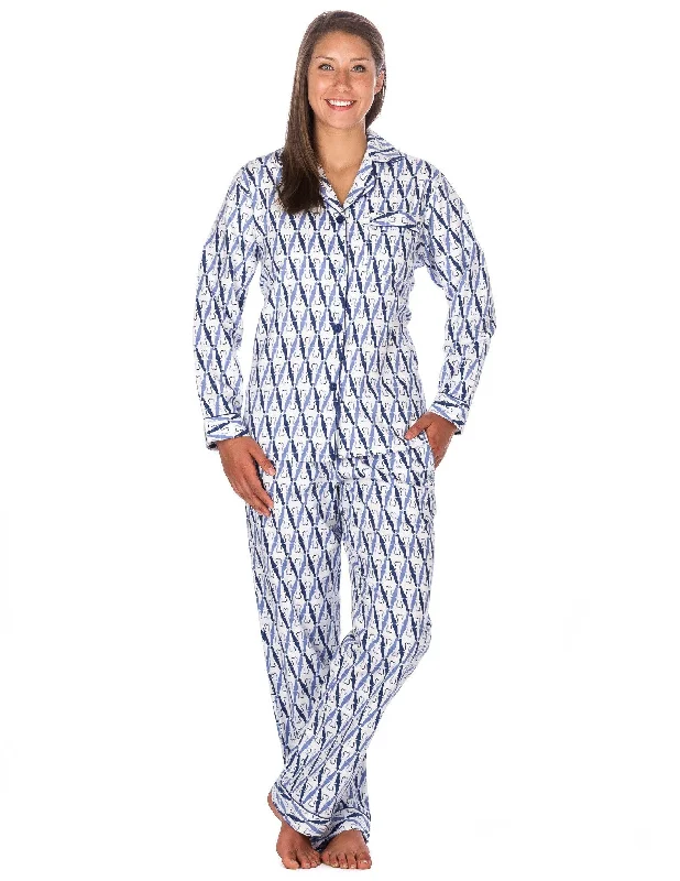 One-Day Only Women's Premium 100% Cotton Flannel Pajama Sleepwear Set (Relaxed Fit)