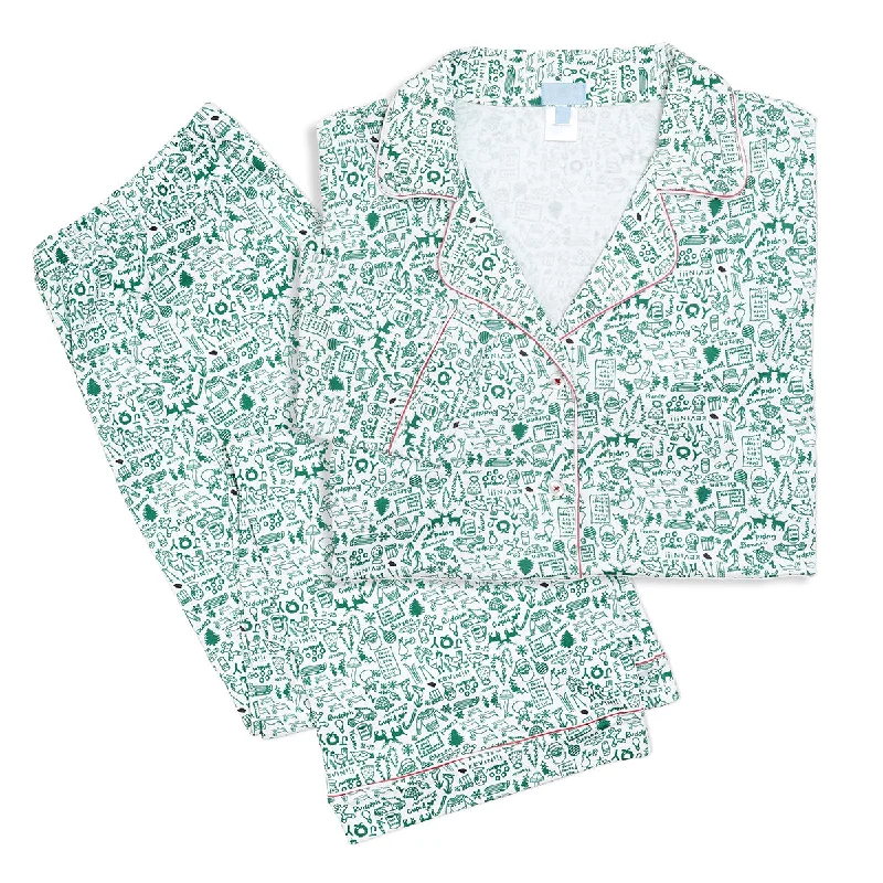 Special Offer North Pole Christmas Women’s Button Front Pajama Set