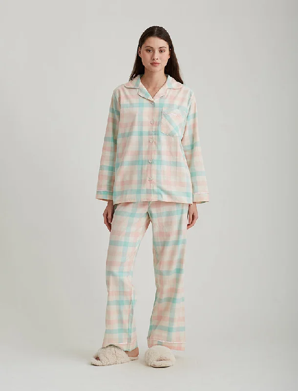 Exclusive Weekend Offers Inside Organic Cotton Plaid Full Length PJ