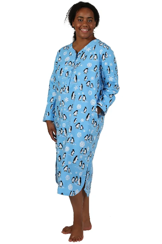 Quick Deals Plus Size Penguin Night Shirt