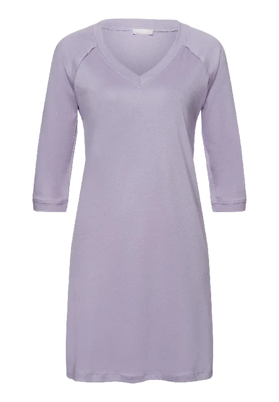 Unbeatable Deal Pure Essence V-Neck Cotton Nightgown | Lavender Aura 77948-2476