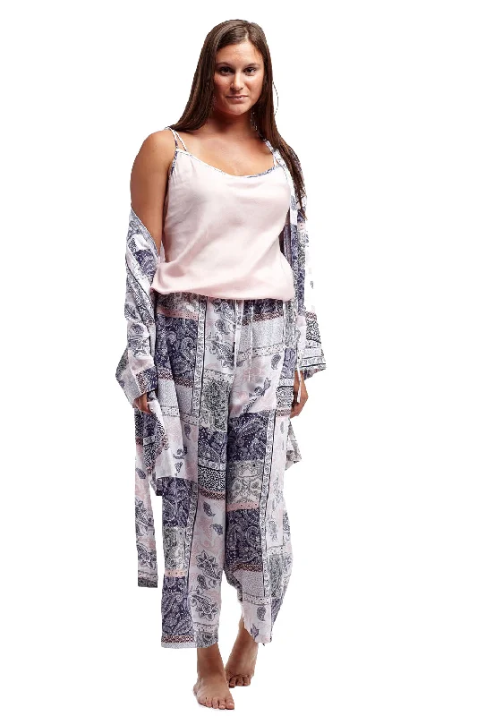 Weekend Sale: Don't Miss Out Rayon Navy and Pink Printed PJs