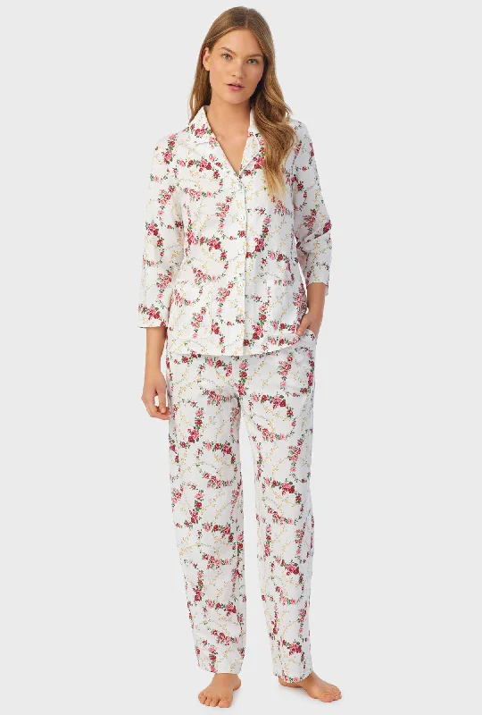 Mega Discount Rose Vine Long Pajama Set