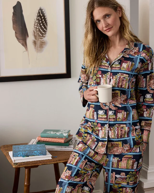 Weekend Savings Bonanza Secret Library - Long PJ Set - Hideaway Blue