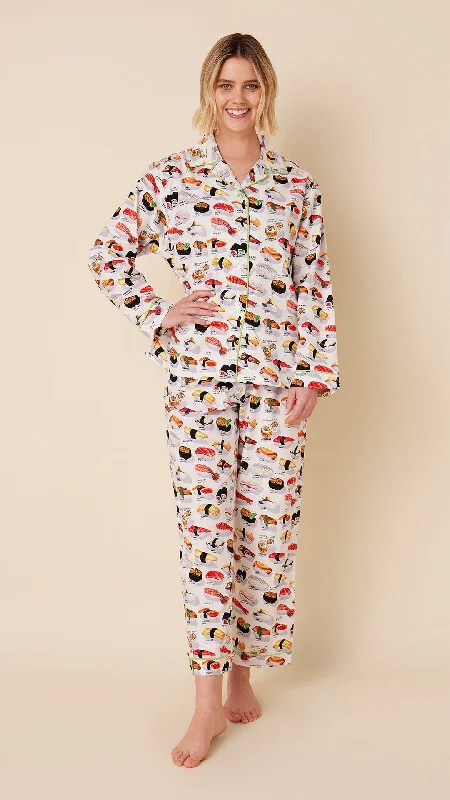Cash Savings Sushi Cotton Pajama - White