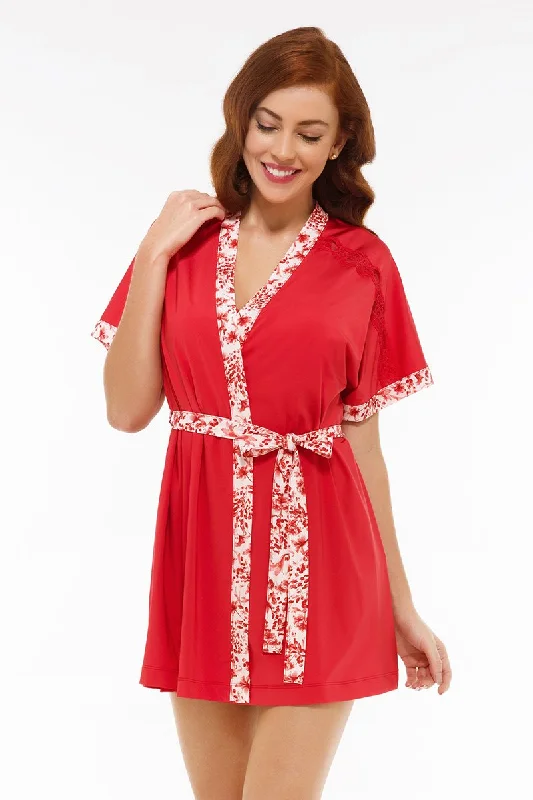 Daily Special Lovestruck Sleep Robe - Tomato Puree