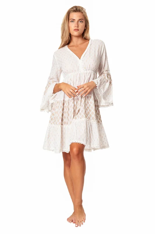Take Action Tracy Flowy Flared Sleeve Casual Mini Dress