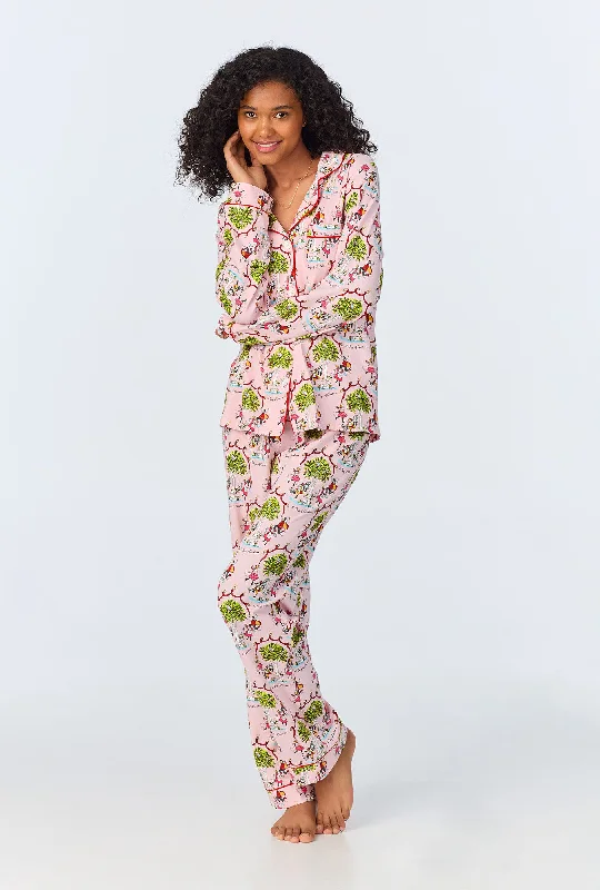 Quick Sale Twelve Days Of Christmas Long Sleeve Classic Stretch Jersey PJ Set