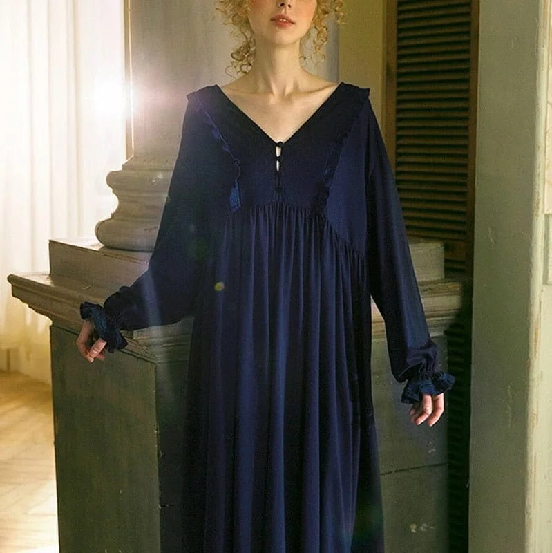 Weekend Savings Bonanza Victorian Love, Oversized Sleepwear, Blue or White, S-L