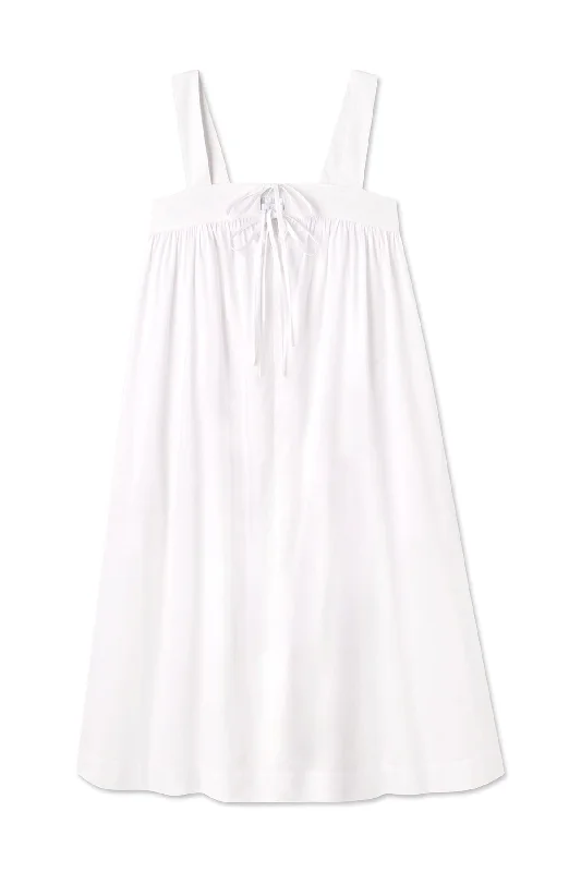 Poplin Caroline Nightgown in White